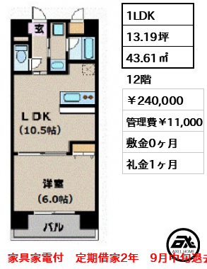 カスタリア新宿 24万円