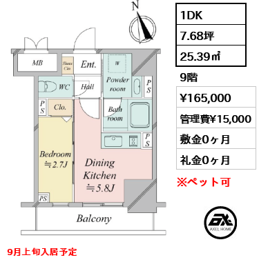 ドゥーエ銀座イーストⅢ 16.5万円