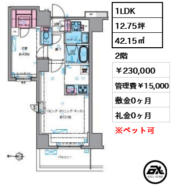 ジェノヴィア四谷三丁目グリーンヴェール　 23万円