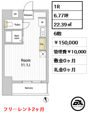 エスモア銀座イースト 15万円