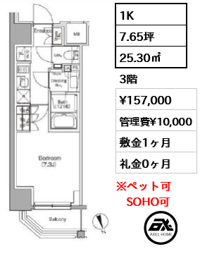 ザ・パークハビオ飯田橋プレイス 15.7万円