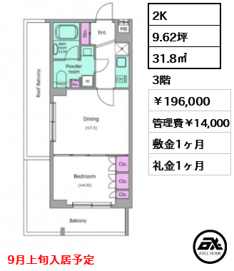 ラクラス四谷 19.6万円