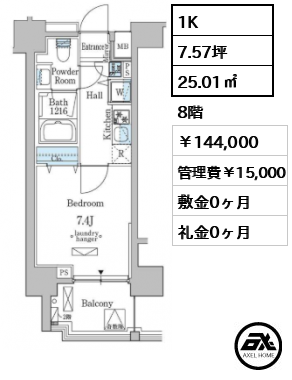 ミリアレジデンス新宿御苑 144,000円