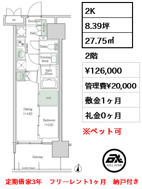 ブルックサイドレジデンス木場 12.6万円