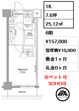 ザ・パークハビオ新宿 15.7万円
