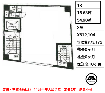本間ビル（事務所・店舗） 51.2万円