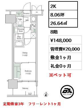 ブルックサイドレジデンス木場 14.8万円
