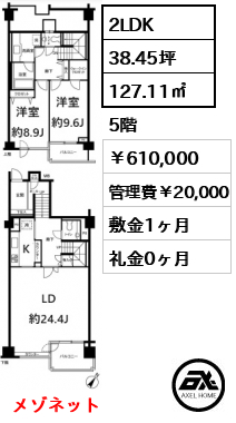 参宮橋マンション 61万円