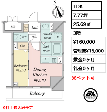 ドゥーエ銀座イーストⅢ 16万円