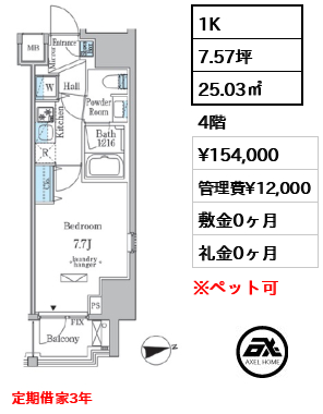 ミリアレジデンス新宿御苑 15.4万円