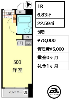 リアマンシオン晴海 7.8万円