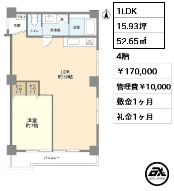 ベラビスタ信濃町 170,000円