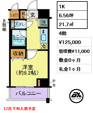コンシェリアデュー勝どき 12.5万円
