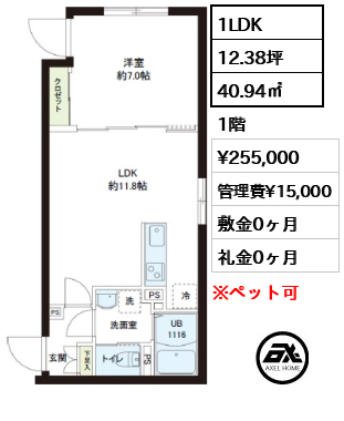 レピュア小石川レジデンス 25.5万円