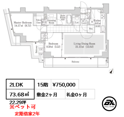 ラ・トゥール渋谷神南　(La Tour SHIBUYA JINNAN) 75万円