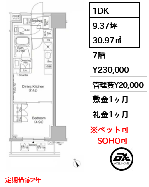 ザ・パークハビオ日本橋茅場町 23万円