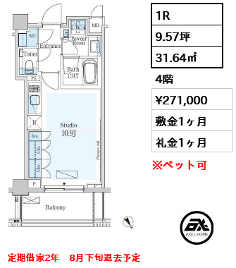 パークアクシスプレミア表参道 27.1万円