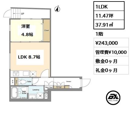 ASTILE原宿（アスティーレ原宿） 243,000円