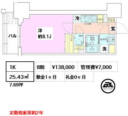 門前仲町レジデンス九番館 13.8万円