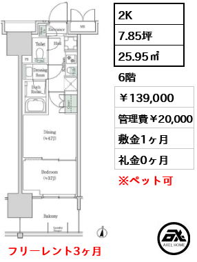 ブルックサイドレジデンス木場 139,000円