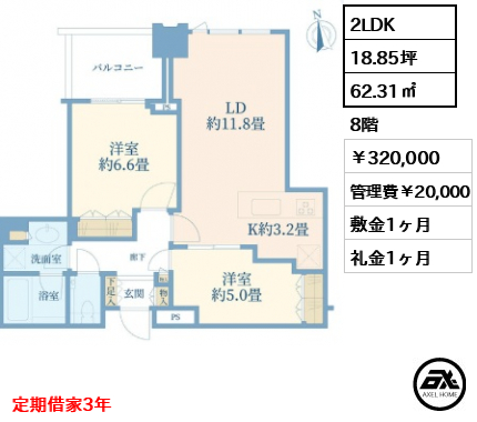シティタワーズ豊洲ザ・シンボル　 320,000円