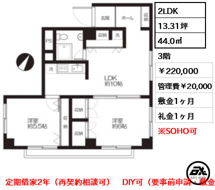 鹿鳴館ハイツ原宿（事務所・店舗） 220,000円
