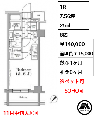 ワンルーフフラット月島　(ONE ROOF FLAT)