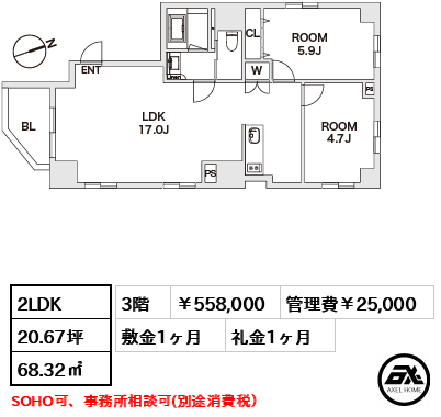 エスペランサ神宮前 558,000円