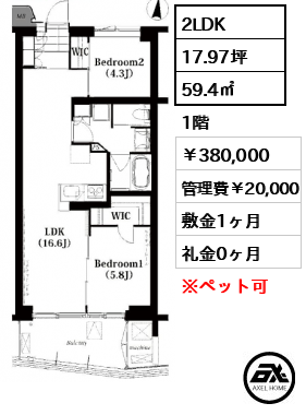代々木参宮橋テラス 380,000円