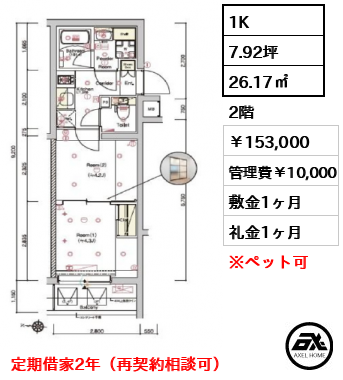SYFORME HIGASHI-SHINJUKUⅢ（シーフォルム東新宿Ⅲ） 153,000円