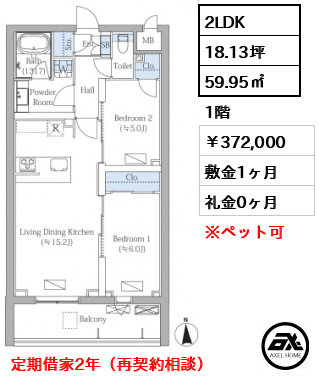 MOCXION PREMIUM四谷大京町（モクシオンプレミアム四谷大京町） 372,000円