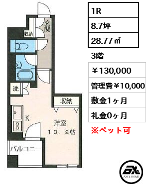 グリーングラス千駄ヶ谷 130,000円