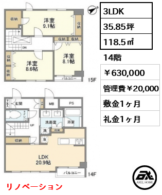 ナーベルお茶の水 630,000円