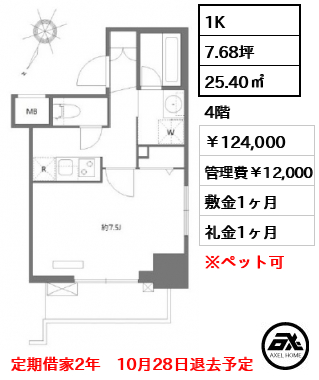 プレミアムキューブ田町 124,000円