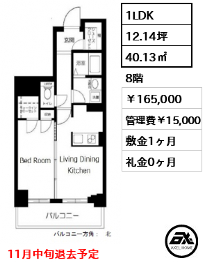 CORES KACHIDOKI（コアーズ勝どき） 165,000円