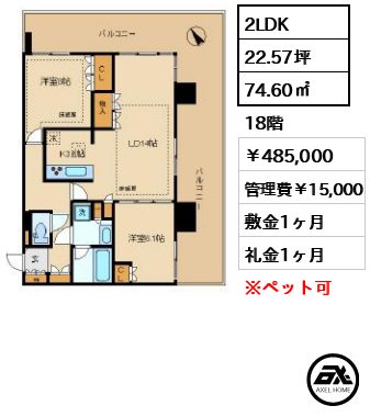 シティタワー新宿 485,000円