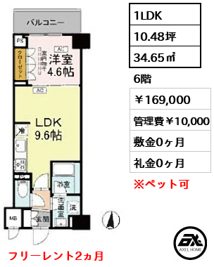 ロイジェント潮見 169,000円