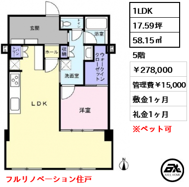 代々木グランドコーポラス　 278,000円