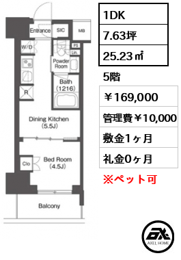 コンフォリア東新宿 169,000円