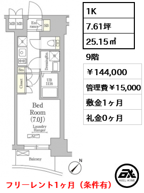 テラス月島 144,000円