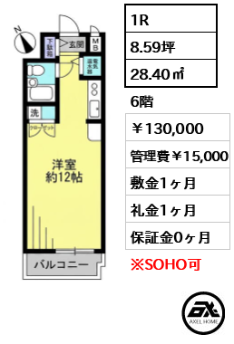 ビューシティ新宿御苑 130,000円