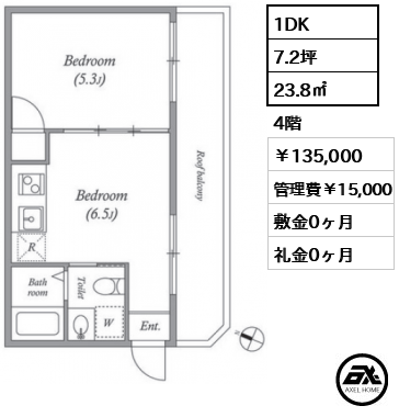 ルネサンスコート千駄ヶ谷SOUTH 135,000円