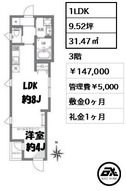 四谷アパートメントE 147,000円