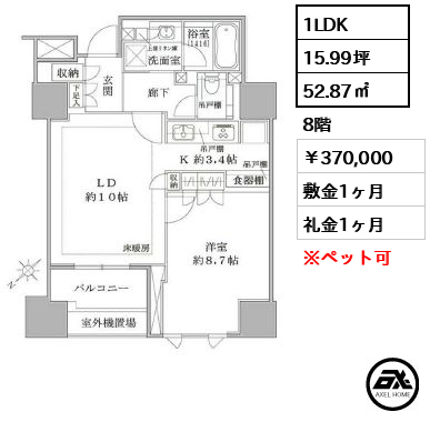 ザ・パークハウス千代田麹町 370,000円