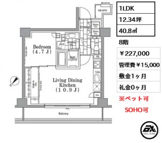 ワンルーフフラット月島　(ONE ROOF FLAT)