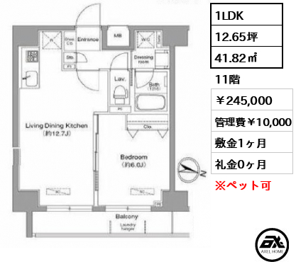 ドゥーエ月島 245,000円