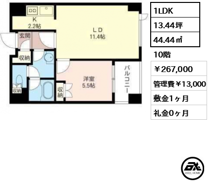プライムメゾン銀座イースト 267,000円