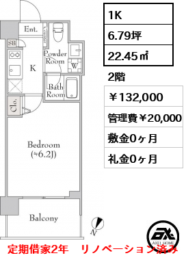 ブルロック豊洲 132,000円