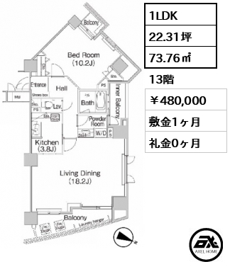 ミレニアムガーデンコート 480,000円