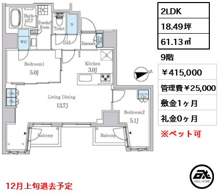 ザ・ライオンズフォーシア外神田 415,000円